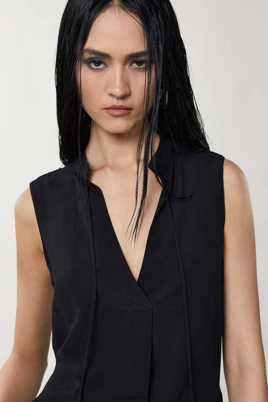 vestir mx Patrizia Pepe mujer camisa sin mangas Nerón 66024R360