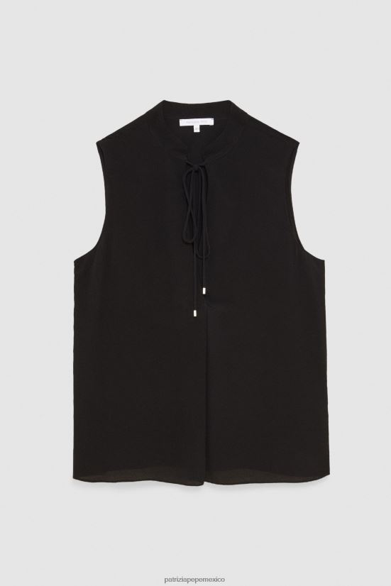 vestir mx Patrizia Pepe mujer camisa sin mangas Nerón 66024R360