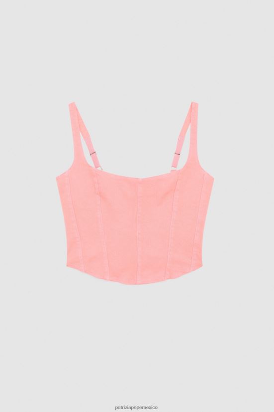 vestir mx Patrizia Pepe mujer corsé con cremallera melocotón jugoso lavado 66024R502