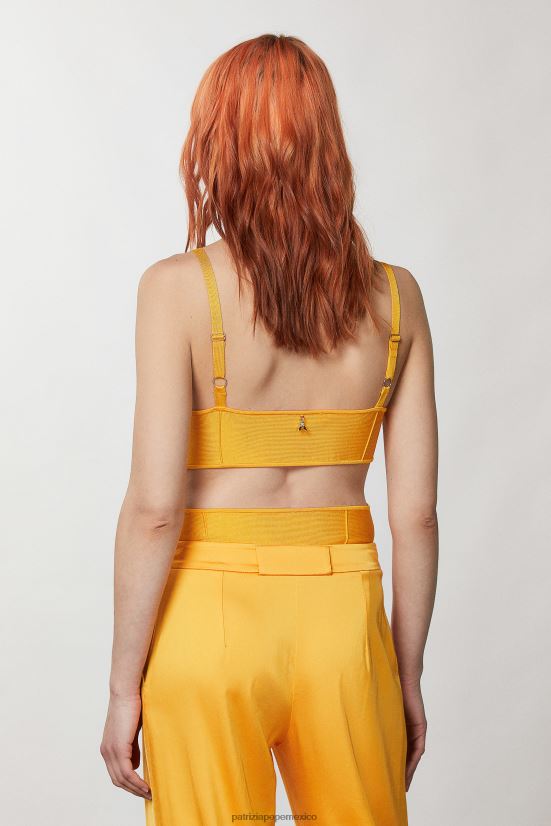 vestir mx Patrizia Pepe mujer parte superior recortada naranja jugosa 66024R316