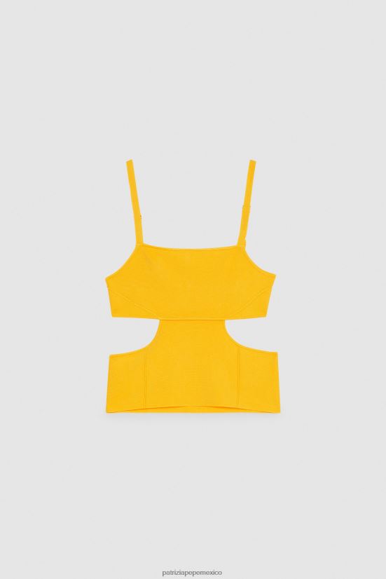vestir mx Patrizia Pepe mujer parte superior recortada naranja jugosa 66024R316