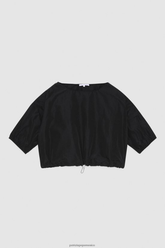 vestir mx Patrizia Pepe mujer túnica de manga corta Nerón 66024R443