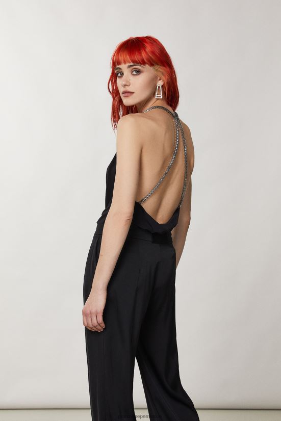 vestir mx Patrizia Pepe mujer top con detalle de pedrería Nerón 66024R350