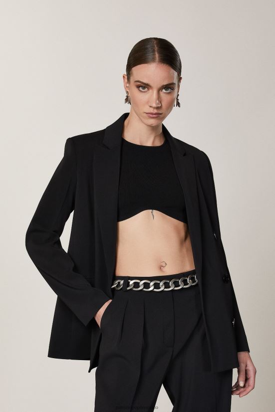 vestir mx Patrizia Pepe mujer top corto de viscosa Nerón 66024R399