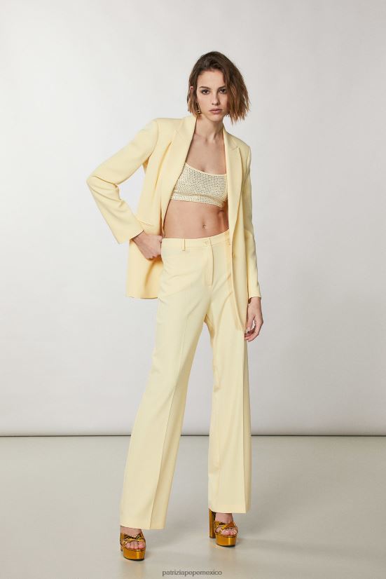 vestir mx Patrizia Pepe mujer top de diamantes de imitación claridad amarilla 66024R302