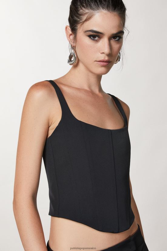 vestir mx Patrizia Pepe mujer top más bustier Nerón 66024R27