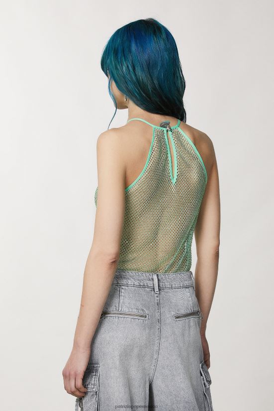 vestir mx Patrizia Pepe mujer top sin mangas con pedrería planeta verde 66024R122