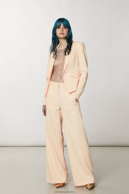 vestir mx Patrizia Pepe mujer top sin mangas con pedrería rubor astral 66024R82