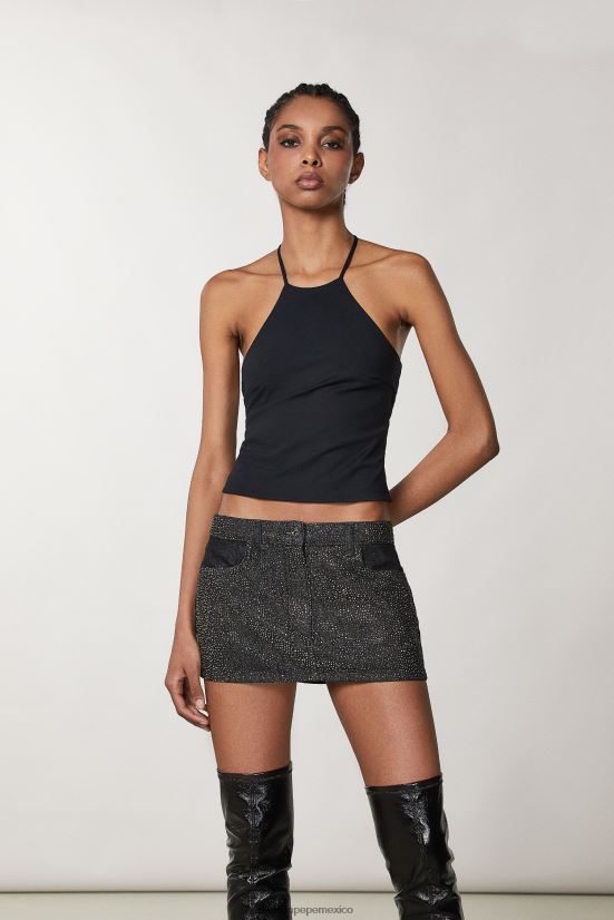 vestir mx Patrizia Pepe mujer top sin mangas de punto Nerón 66024R19