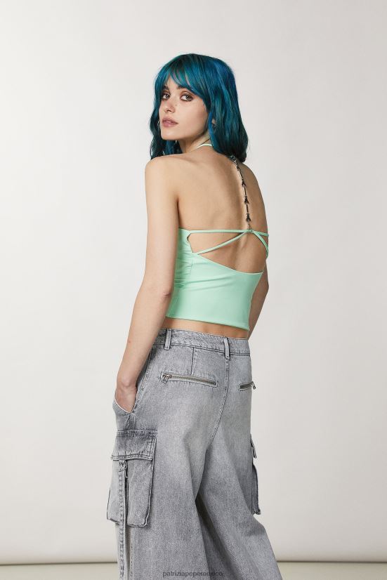 vestir mx Patrizia Pepe mujer top sin mangas de punto planeta verde 66024R62