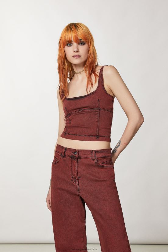 vestir mx Patrizia Pepe mujer top vaquero sin mangas lavado negro marciano 66024R99