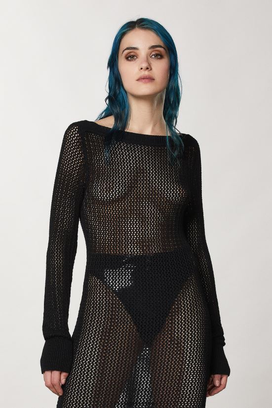 vestir mx Patrizia Pepe mujer vestido ajustado de viscosa Nerón 66024R13