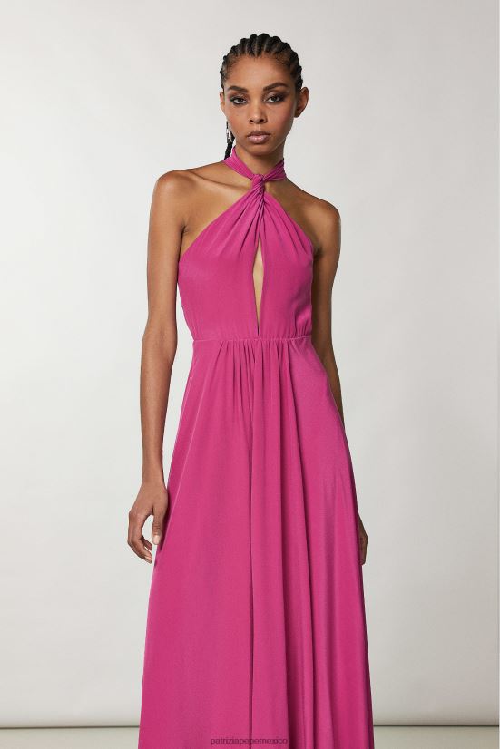 vestir mx Patrizia Pepe mujer vestido de fiesta de crepé ceremonia fucsia 66024R265
