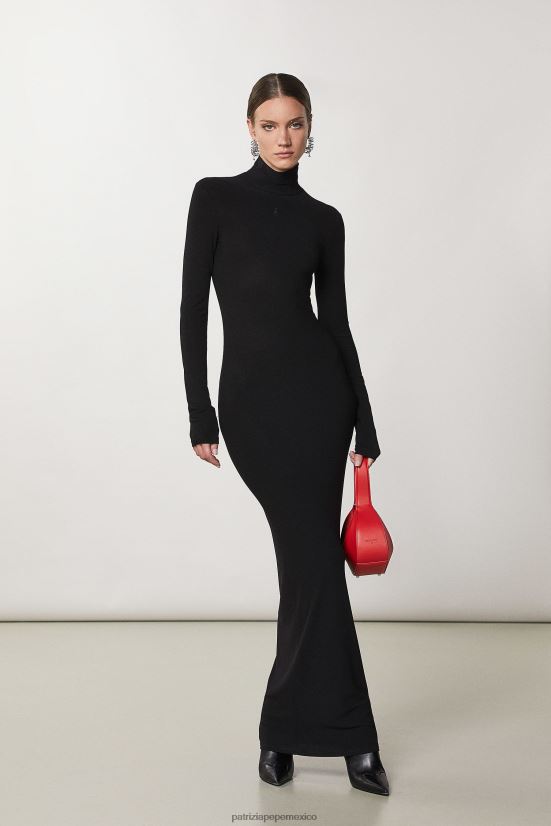 vestir mx Patrizia Pepe mujer vestido de punto de crepé Nerón 66024R650