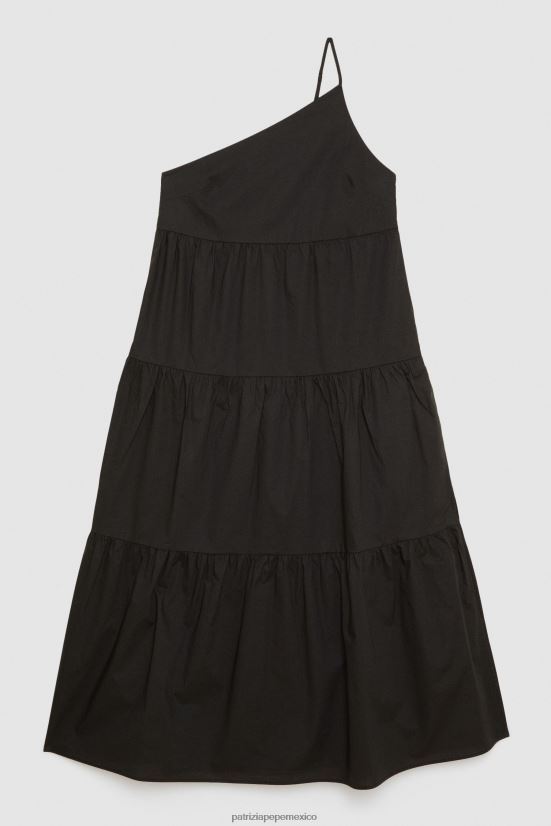 vestir mx Patrizia Pepe mujer vestido esencial de un solo hombro Nerón 66024R323