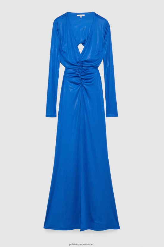 vestir mx Patrizia Pepe mujer vestido largo ajustado rayo azul 66024R2