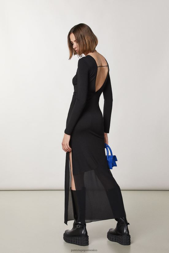 vestir mx Patrizia Pepe mujer vestido largo de punto Nerón 66024R157