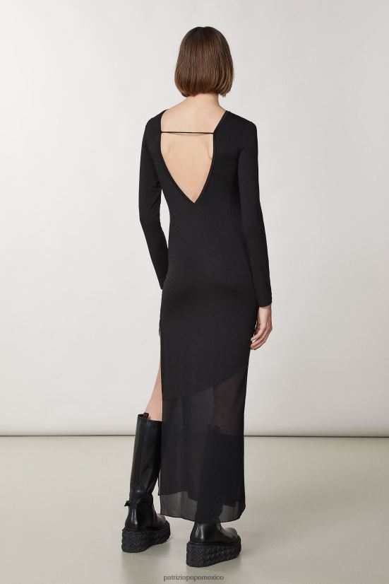 vestir mx Patrizia Pepe mujer vestido largo de punto Nerón 66024R157