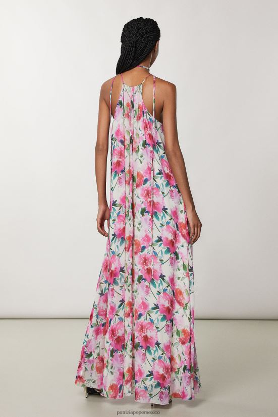 vestir mx Patrizia Pepe mujer vestido largo estampado sin mangas flor de ceremonia 66024R261