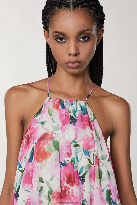 vestir mx Patrizia Pepe mujer vestido largo estampado sin mangas flor de ceremonia 66024R261