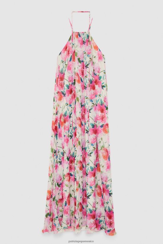 vestir mx Patrizia Pepe mujer vestido largo estampado sin mangas flor de ceremonia 66024R261