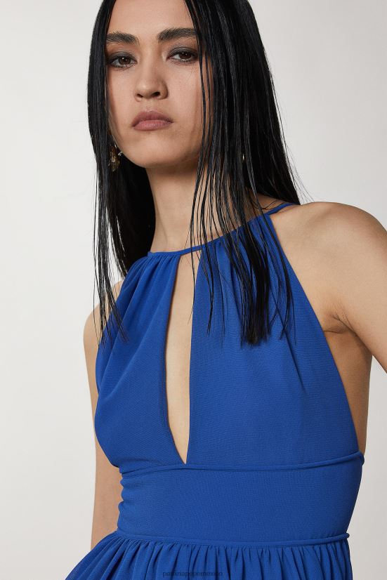 vestir mx Patrizia Pepe mujer vestido sin mangas con cuello redondo azul glamoroso 66024R253