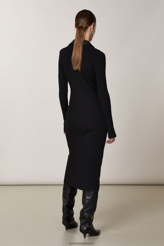 vestir mx Patrizia Pepe mujer cárdigan estilo vestido camisero Nerón 66024R620