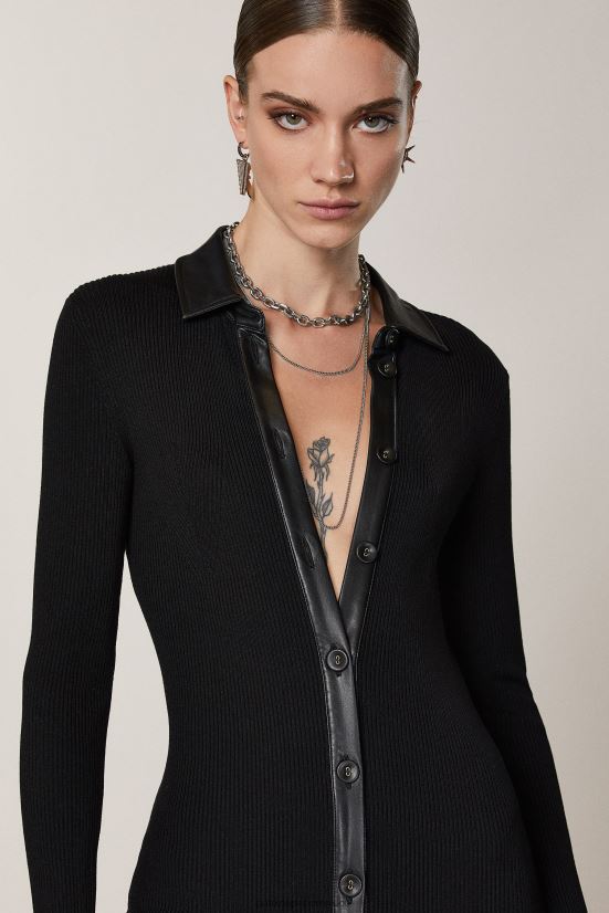 vestir mx Patrizia Pepe mujer cárdigan estilo vestido camisero Nerón 66024R620