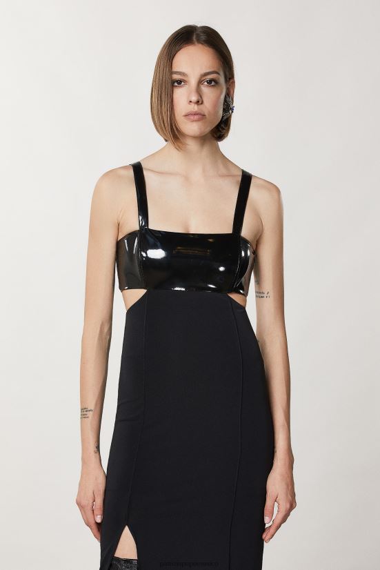 vestir mx Patrizia Pepe mujer vestido ajustado de crepé Nerón 66024R12