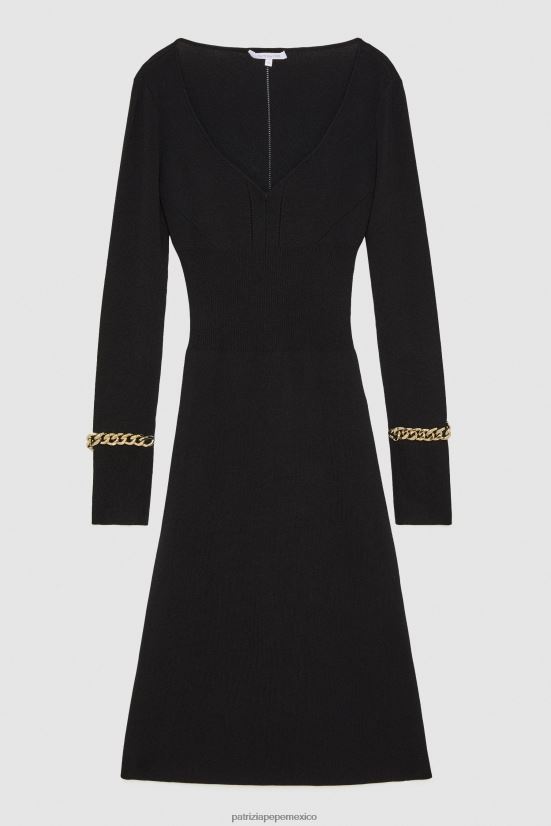 vestir mx Patrizia Pepe mujer vestido de cadena Nerón 66024R510