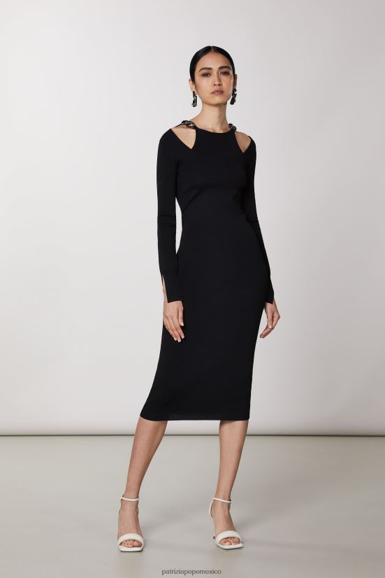 vestir mx Patrizia Pepe mujer vestido de cadena Nerón 66024R511