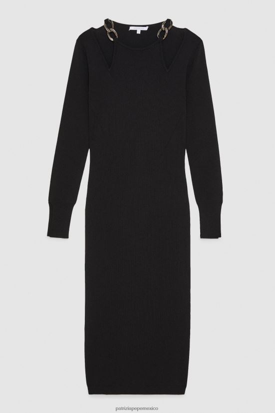 vestir mx Patrizia Pepe mujer vestido de cadena Nerón 66024R511