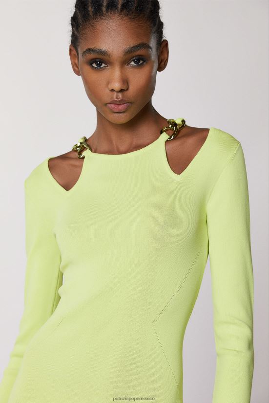 vestir mx Patrizia Pepe mujer vestido de cadena lima soleada 66024R696