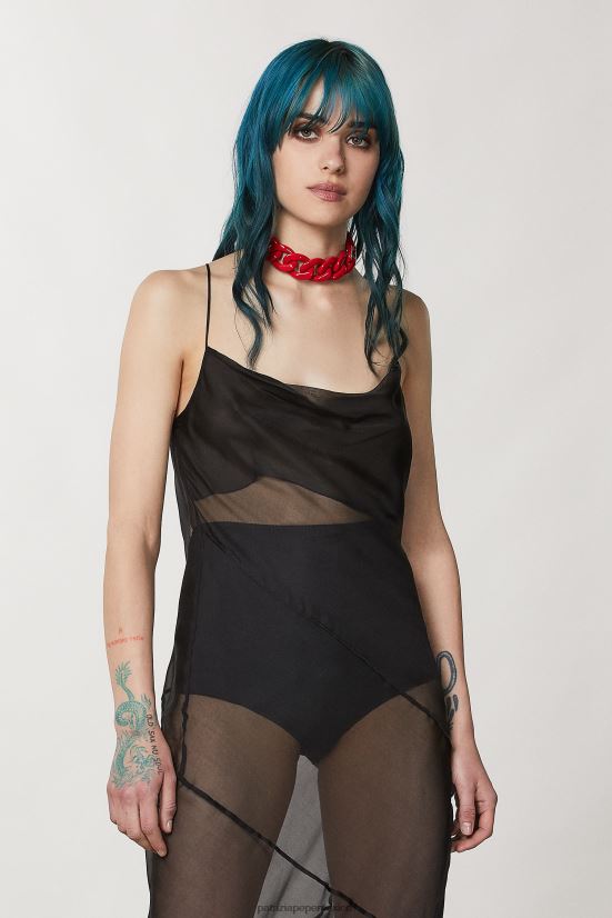 vestir mx Patrizia Pepe mujer vestido de seda transparente Nerón 66024R158