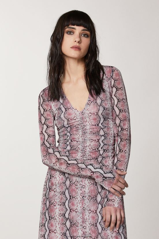 vestir mx Patrizia Pepe mujer vestido largo con estampado de pitón estampado de pitón de ensueño 66024R478