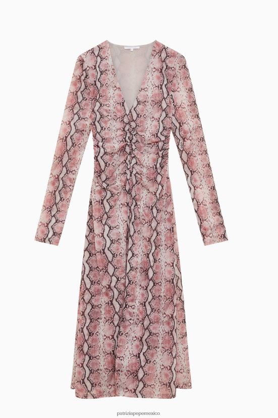 vestir mx Patrizia Pepe mujer vestido largo con estampado de pitón estampado de pitón de ensueño 66024R478