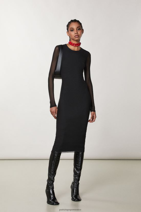 vestir mx Patrizia Pepe mujer vestido largo de tul Nerón 66024R133