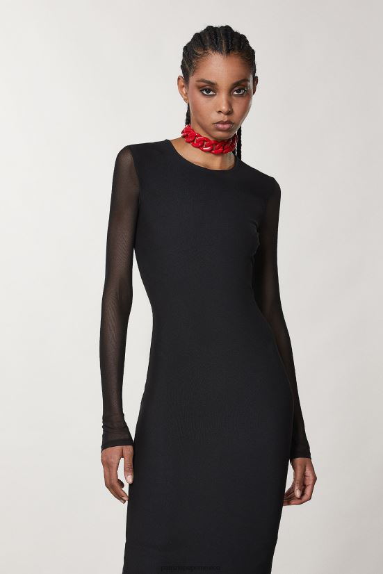 vestir mx Patrizia Pepe mujer vestido largo de tul Nerón 66024R133