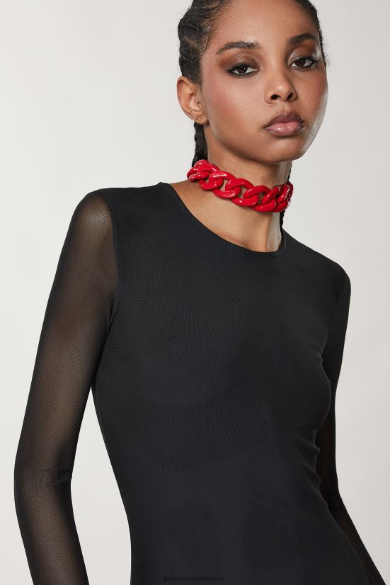 vestir mx Patrizia Pepe mujer vestido largo de tul Nerón 66024R133