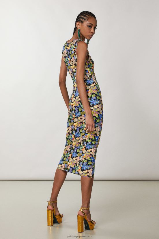 vestir mx Patrizia Pepe mujer vestido midi de punto flor metaversa 66024R693
