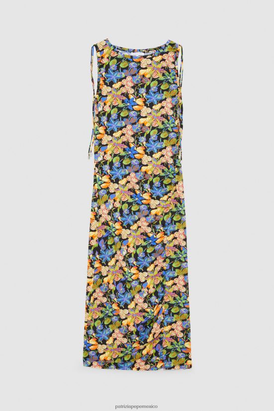 vestir mx Patrizia Pepe mujer vestido midi de punto flor metaversa 66024R693