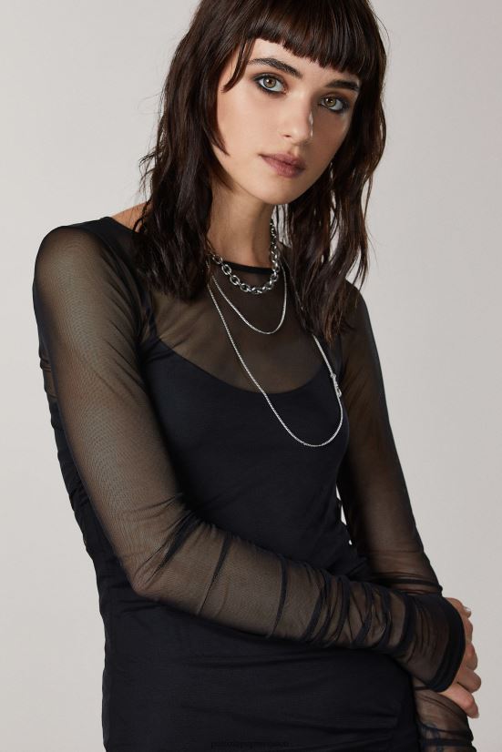 vestir mx Patrizia Pepe mujer vestido midi de tul Nerón 66024R567