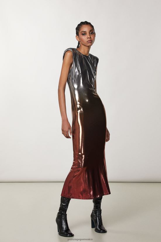 vestir mx Patrizia Pepe mujer vestido sin mangas de punto plataorangedegrad136 66024R90