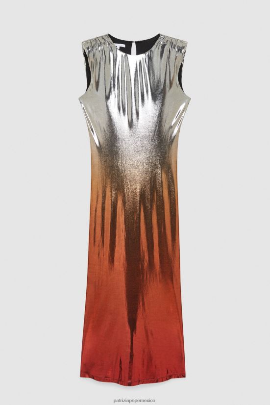 vestir mx Patrizia Pepe mujer vestido sin mangas de punto plataorangedegrad136 66024R90