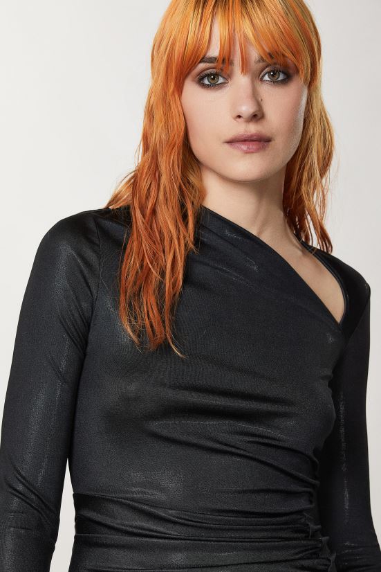 vestir mx Patrizia Pepe mujer elegante vestido de punto Nerón 66024R103