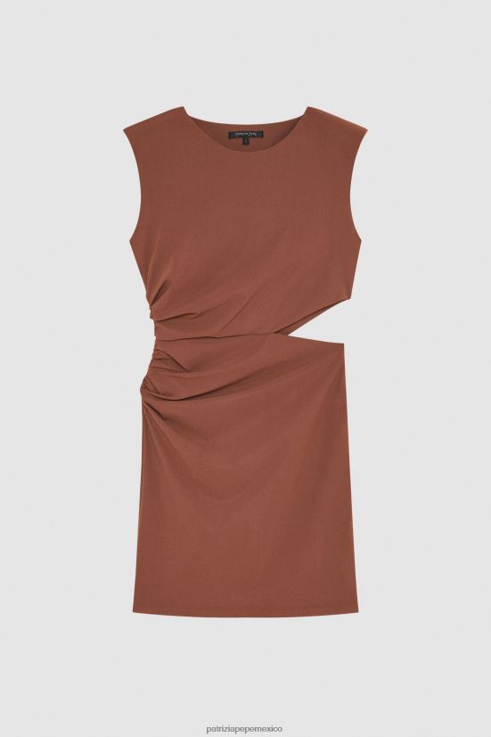 vestir mx Patrizia Pepe mujer minivestido de punto chocolate negro 66024R484