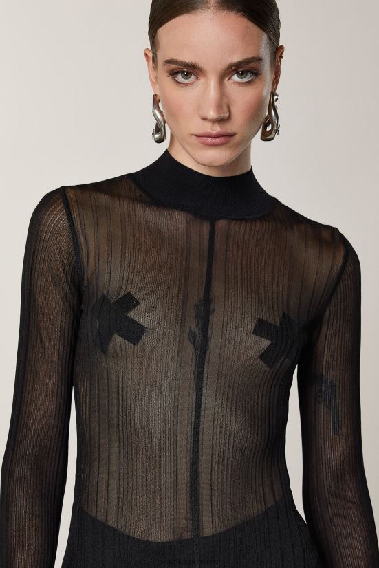 vestir mx Patrizia Pepe mujer vestido corto con detalle de plumas Nerón 66024R512