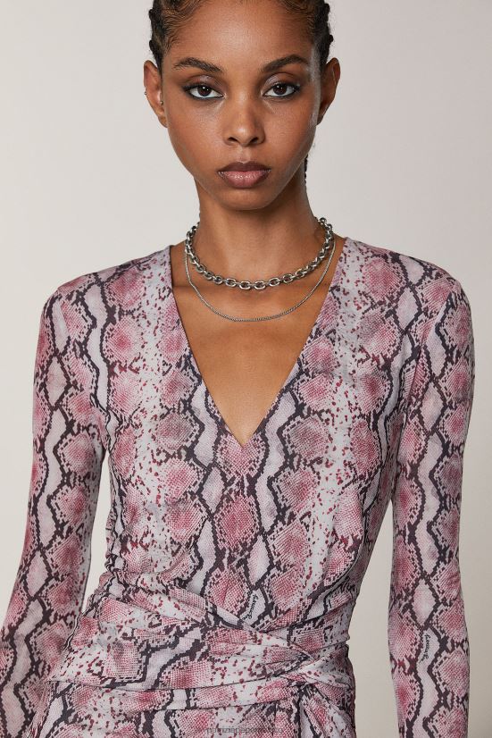 vestir mx Patrizia Pepe mujer vestido corto con estampado de pitón estampado de pitón de ensueño 66024R480