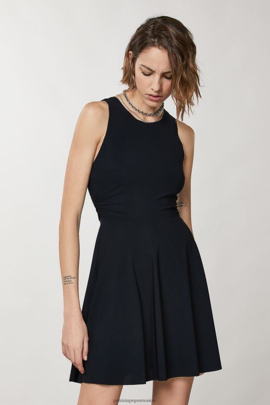 vestir mx Patrizia Pepe mujer vestido corto esencial Nerón 66024R324