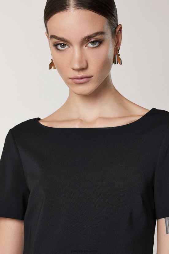 vestir mx Patrizia Pepe mujer vestido corto esencial de crepé Nerón 66024R558